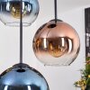 Koyoto Hanglamp, Kogellampje, Hanglamp Blauw, Goud, Duidelijk, Koperkleurig, 4-lichts