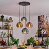 Koyoto Hanglamp, Kogellampje, Hanglamp Blauw, Goud, Duidelijk, Koperkleurig, 4-lichts