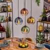 Koyoto Hanglamp, Kogellampje, Hanglamp Blauw, Goud, Groen, Duidelijk, Koperkleurig, 4-lichts