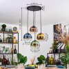 Koyoto Hanglamp, Kogellampje, Hanglamp Blauw, Goud, Groen, Duidelijk, Koperkleurig, 4-lichts