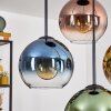 Koyoto Hanglamp, Kogellampje, Hanglamp Blauw, Goud, Groen, Duidelijk, Koperkleurig, 4-lichts