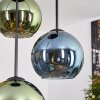 Koyoto Hanglamp, Kogellampje, Hanglamp Blauw, Goud, Groen, 4-lichts