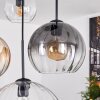Koyoto Hanglamp, Kogellampje, Hanglamp Amber, Duidelijk, Rookkleurig, 4-lichts