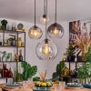 Koyoto Hanglamp, Kogellampje, Hanglamp Amber, Duidelijk, Rookkleurig, 4-lichts