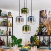 Lauden Hanglamp, Kogellampje, Hanglamp Blauw, Groen, Duidelijk, Rookkleurig, 4-lichts