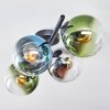Gastor Plafondlamp, Kogellampje Blauw, Chroom, Groen, Duidelijk, Rookkleurig, 4-lichts