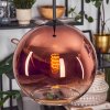 Koyoto Hanglamp, Kogellampje, Hanglamp Duidelijk, Koperkleurig, 1-licht
