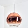 Koyoto Hanglamp, Kogellampje, Hanglamp Duidelijk, Koperkleurig, 1-licht