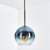 Koyoto Hanglamp, Kogellampje, Hanglamp Blauw, Duidelijk, 1-licht