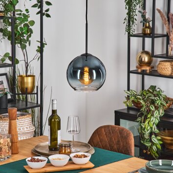 Koyoto Hanglamp, Kogellampje, Hanglamp Blauw, Duidelijk, 1-licht