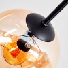 Koyoto Plafondlamp, Kogellampje 77.5 cm Amber, Chroom, Duidelijk, Rookkleurig, 6-lichts