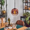 Koyoto Hanglamp, Kogellampje, Hanglamp Duidelijk, Koperkleurig, 1-licht