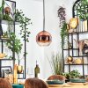 Koyoto Hanglamp, Kogellampje, Hanglamp Duidelijk, Koperkleurig, 1-licht