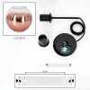 Koyoto Hanglamp, Kogellampje, Hanglamp Duidelijk, Koperkleurig, 1-licht