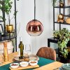Koyoto Hanglamp, Kogellampje, Hanglamp Duidelijk, Koperkleurig, 1-licht