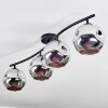 Ripoll Plafondlamp, Kogellampje Chroom, Rookkleurig, 4-lichts