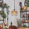 Koyoto Hanglamp, Kogellampje, Hanglamp 25 cm Amber, Duidelijk, 1-licht