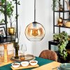 Koyoto Hanglamp, Kogellampje, Hanglamp 25 cm Amber, Duidelijk, 1-licht