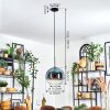 Koyoto Hanglamp, Kogellampje, Hanglamp 30 cm Blauw, Duidelijk, 1-licht