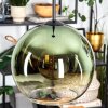 Koyoto Hanglamp, Kogellampje, Hanglamp 25 cm Groen, Duidelijk, 1-licht