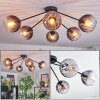 Koyoto Plafondlamp, Kogellampje 77.5 cm Duidelijk, Rookkleurig, 6-lichts
