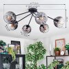 Koyoto Plafondlamp, Kogellampje 77.5 cm Duidelijk, Rookkleurig, 6-lichts