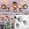 Koyoto Plafondlamp, Kogellampje 77.5 cm Rookkleurig, 6-lichts