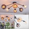 Koyoto Plafondlamp, Kogellampje 77.5 cm Amber, Duidelijk, Rookkleurig, 6-lichts