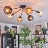 Koyoto Plafondlamp, Kogellampje 77.5 cm Amber, Duidelijk, Rookkleurig, 6-lichts