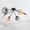 Koyoto Plafondlamp, Kogellampje 77.5 cm Amber, Duidelijk, Rookkleurig, 6-lichts