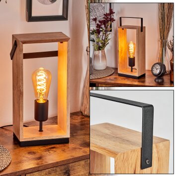 Kabimoi Tafellamp Natuurlijke kleuren, Zwart, 1-licht