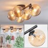 Chehalis Plafondlamp, Kogellampje Amber, 5-lichts