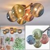 Chehalis Plafondlamp, Kogellampje Blauw, Groen, Koperkleurig, 5-lichts