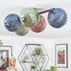 Chehalis Plafondlamp, Kogellampje Blauw, Groen, Koperkleurig, 5-lichts