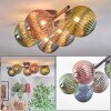 Chehalis Plafondlamp, Kogellampje Blauw, Groen, Koperkleurig, Rookkleurig, 5-lichts