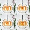 Koyoto Hanglamp, Kogellampje, Hanglamp 30 cm Amber, Duidelijk, 1-licht