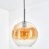 Koyoto Hanglamp, Kogellampje, Hanglamp 30 cm Amber, Duidelijk, 1-licht