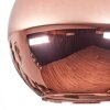 Koyoto Plafondlamp, Kogellampje Koperkleurig, 1-licht