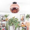 Koyoto Plafondlamp, Kogellampje Koperkleurig, 1-licht