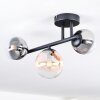 Chehalis Plafondlamp, Kogellampje Amber, Duidelijk, Rookkleurig, 3-lichts