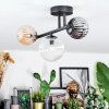 Chehalis Plafondlamp, Kogellampje Amber, Duidelijk, Rookkleurig, 3-lichts