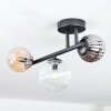 Chehalis Plafondlamp, Kogellampje Amber, Duidelijk, Rookkleurig, 3-lichts