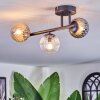 Chehalis Plafondlamp, Kogellampje Amber, Duidelijk, Rookkleurig, 3-lichts