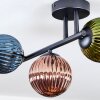 Chehalis Plafondlamp, Kogellampje Blauw, Groen, Koperkleurig, 3-lichts
