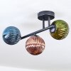 Chehalis Plafondlamp, Kogellampje Blauw, Groen, Koperkleurig, 3-lichts