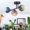 Chehalis Plafondlamp, Kogellampje Blauw, Groen, Duidelijk, Koperkleurig, 3-lichts