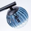 Chehalis Plafondlamp, Kogellampje Blauw, Groen, Duidelijk, Koperkleurig, 3-lichts