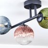 Chehalis Plafondlamp, Kogellampje Blauw, Groen, Duidelijk, Koperkleurig, 3-lichts