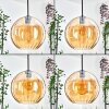 Koyoto Hanglamp, Kogellampje, Hanglamp Amber, 1-licht