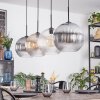 Koyoto Hanglamp, Kogellampje, Hanglamp Amber, Duidelijk, Rookkleurig, 4-lichts